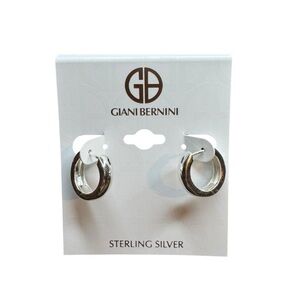Giani Bernini Silver Double Hoop Earrings